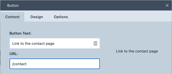Button with a relative URL