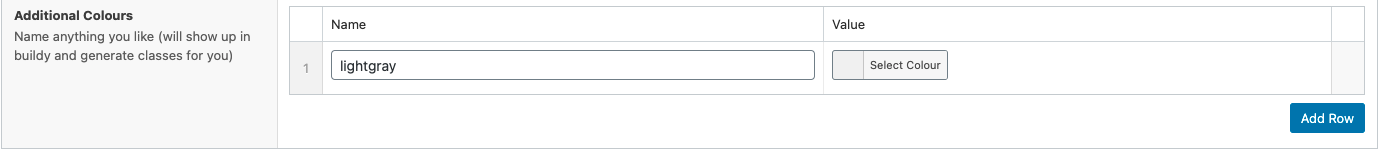 Screen shot of Site Options