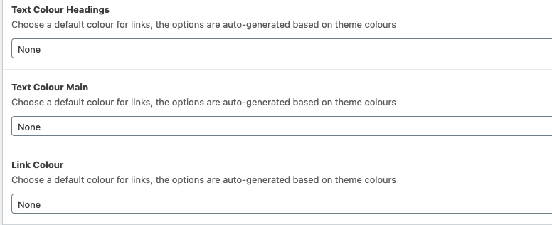 Screen shot of Site Options